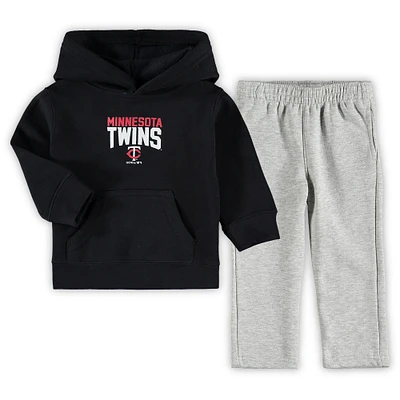 Infant Navy/Heathered Gray Minnesota Twins Fan Flare Fleece Hoodie and Pants Set