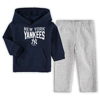 Infant Navy/Heathered Gray New York Yankees Fan Flare Fleece Hoodie and Pants Set