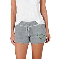 Women's Concepts Sport Gray Milwaukee Bucks Mainstream Terry Shorts
