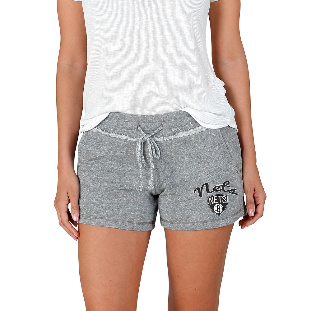 Women's Concepts Sport Gray Brooklyn Nets Mainstream Terry Shorts