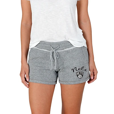 Women's Concepts Sport Gray Brooklyn Nets Mainstream Terry Shorts