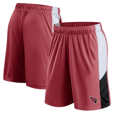 Men's Fanatics Cardinal Arizona Cardinals Prep Colorblock Shorts