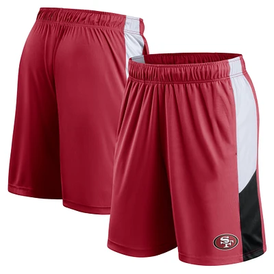 Men's Fanatics Scarlet San Francisco 49ers Prep Colorblock Shorts