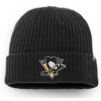 Men's Fanatics Black Pittsburgh Penguins Core Primary Logo Cuffed Knit Hat