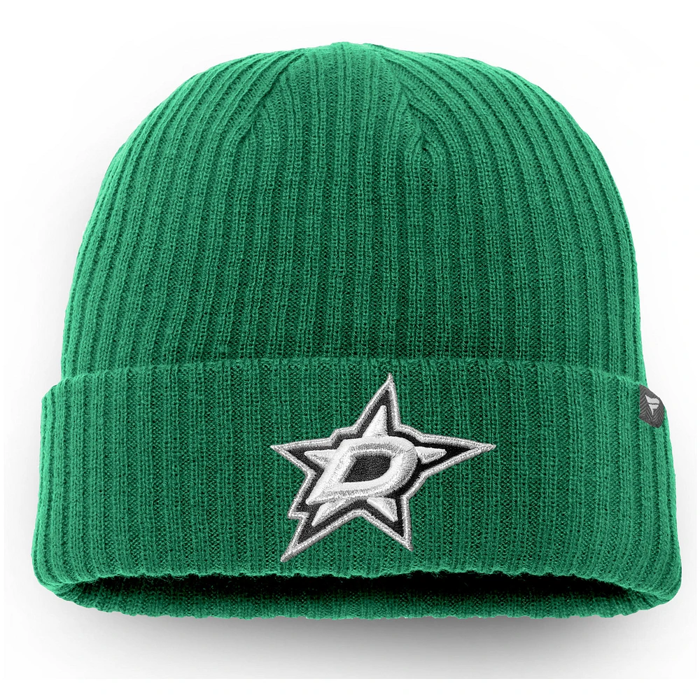 Men's Fanatics Kelly Green Dallas Stars Core Primary Logo Cuffed Knit Hat