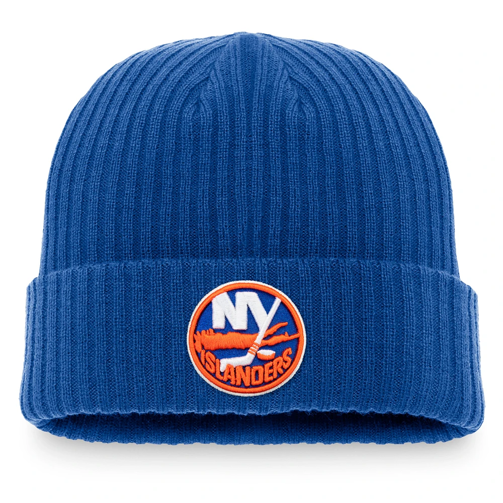 Men's Fanatics Royal New York Islanders Core Primary Logo Cuffed Knit Hat