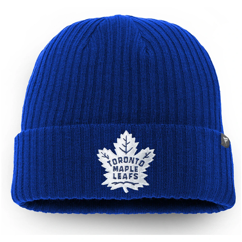 Men's Fanatics Blue Toronto Maple Leafs Core Primary Logo Cuffed Knit Hat