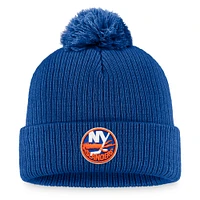 Men's Fanatics Royal New York Islanders Core Primary Logo Cuffed Knit Hat with Pom