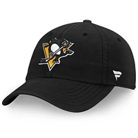 Men's Fanatics Black Pittsburgh Penguins Core Primary Logo Adjustable Hat