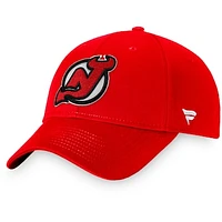 Men's Fanatics Red New Jersey Devils Core Adjustable Hat