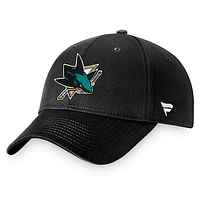 Men's Fanatics Black San Jose Sharks Core Adjustable Hat