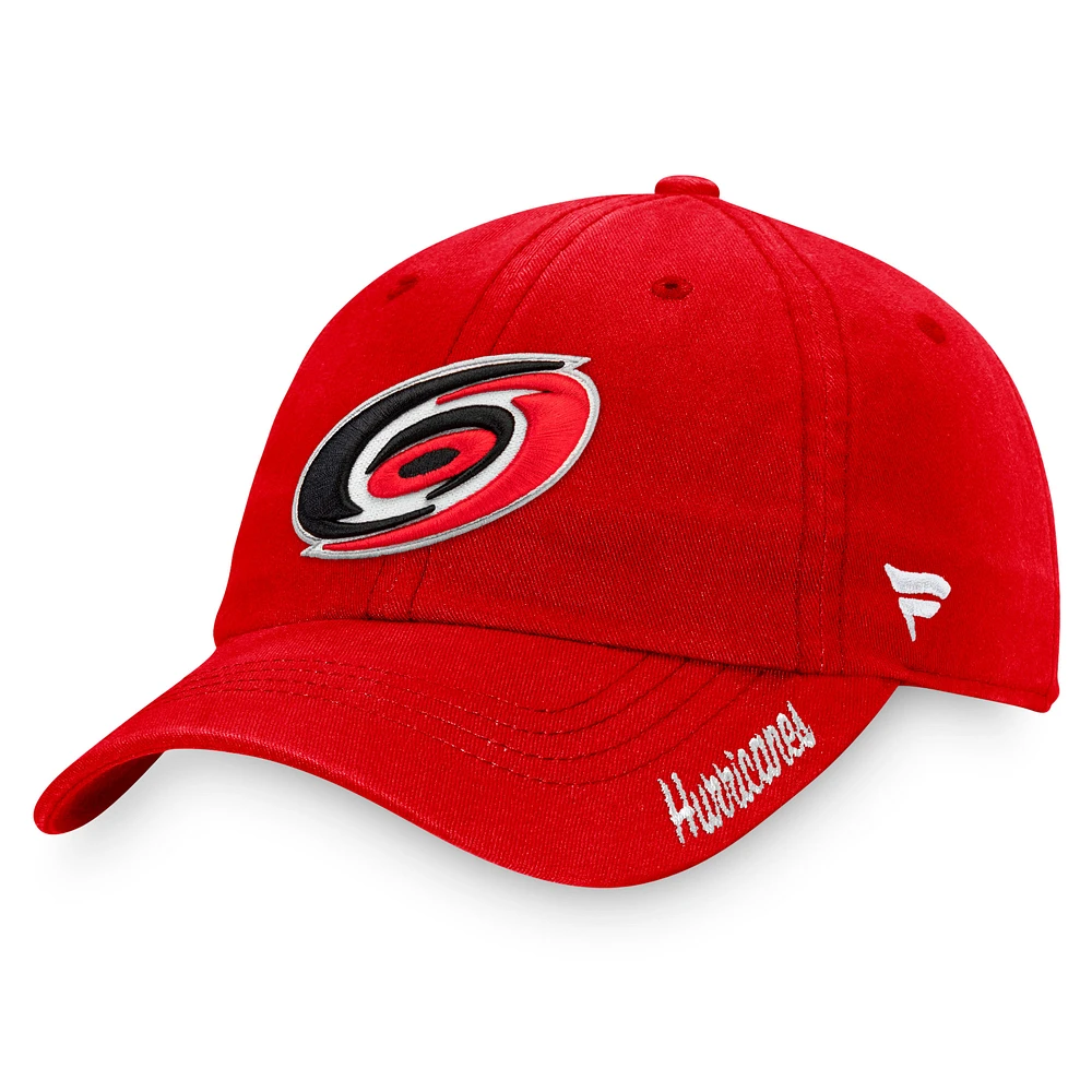 Women's Fanatics Red Carolina Hurricanes Primary Logo Adjustable Hat