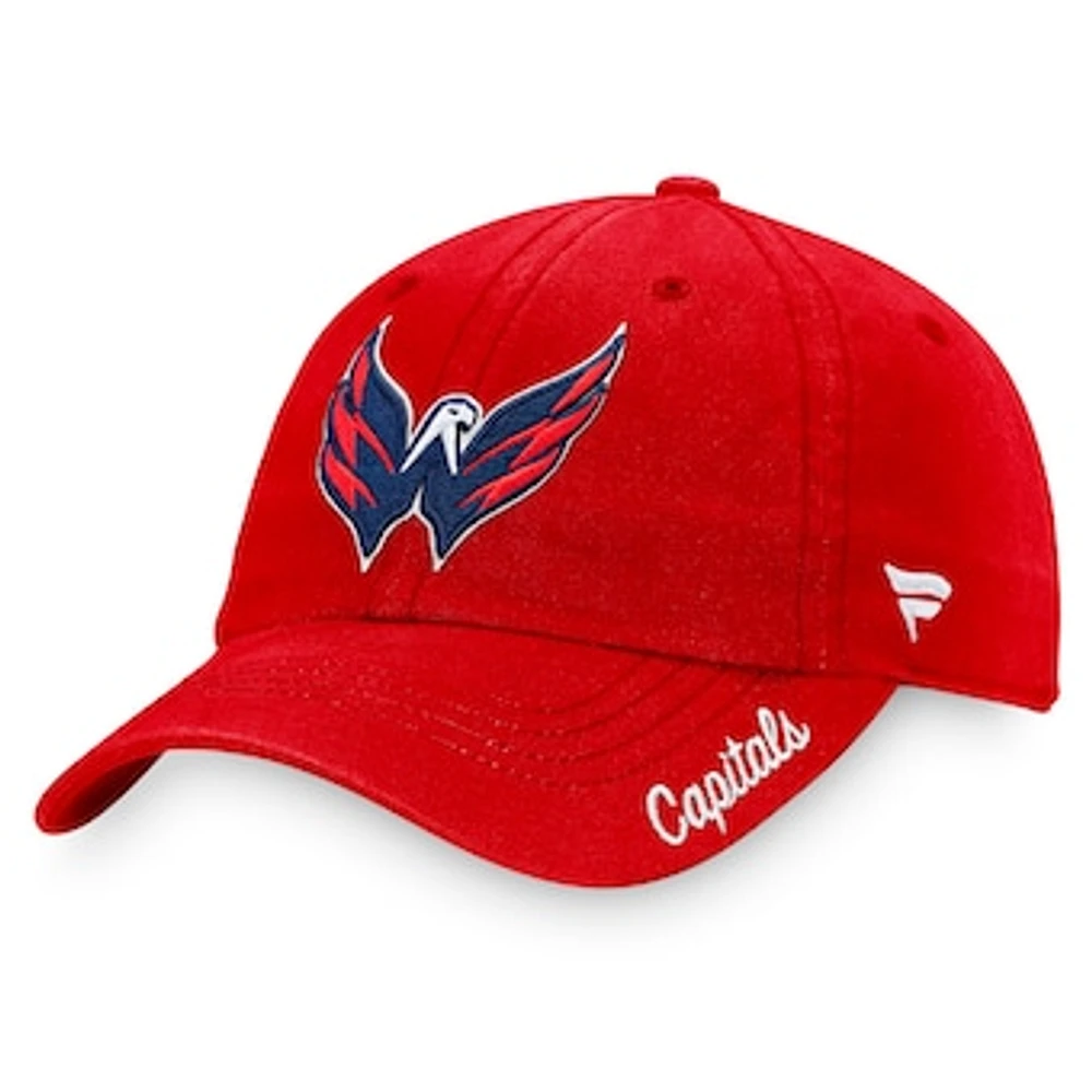 Women's Fanatics Red Washington Capitals Primary Logo Adjustable Hat