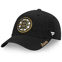 Women's Fanatics Black Boston Bruins Core Primary Logo Adjustable Hat