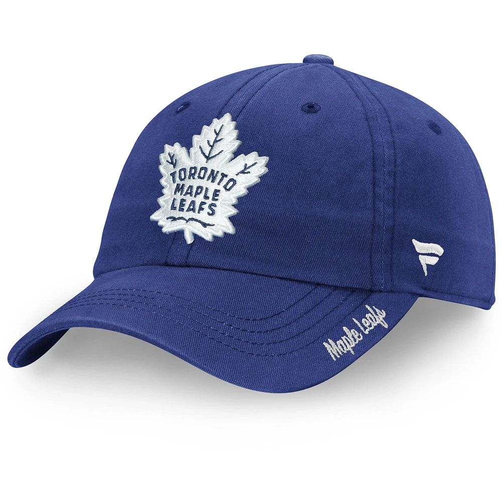 Women's Fanatics Blue Toronto Maple Leafs Core Primary Logo Adjustable Hat