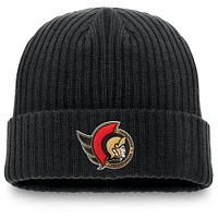 Men's Fanatics Black Ottawa Senators Primary Logo Cuffed Knit - Hat