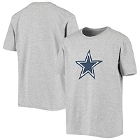 Youth Heathered Gray Dallas Cowboys Primary Logo T-Shirt