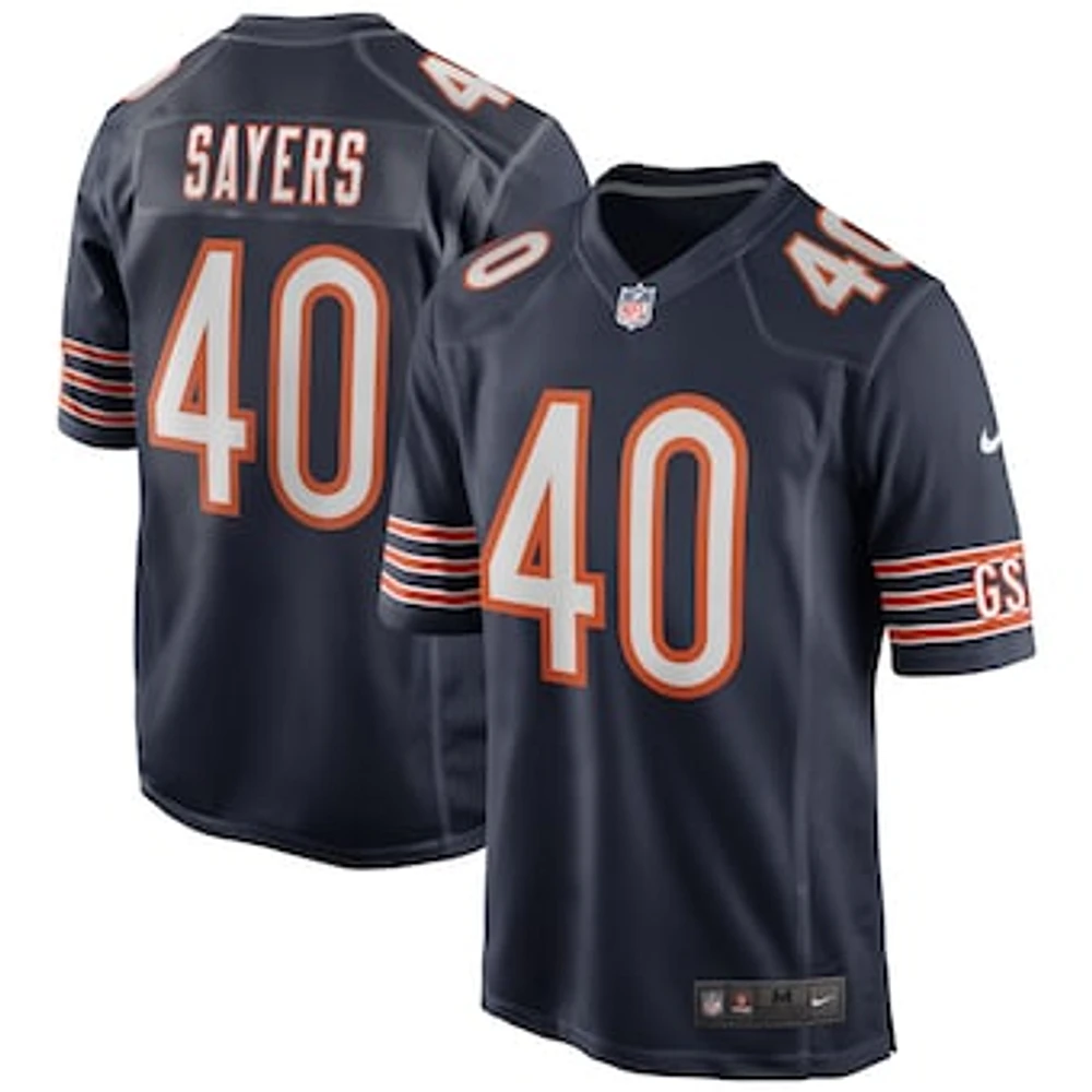 Men's Nike Gale Sayers Navy Chicago Bears Game Retired Player Jersey