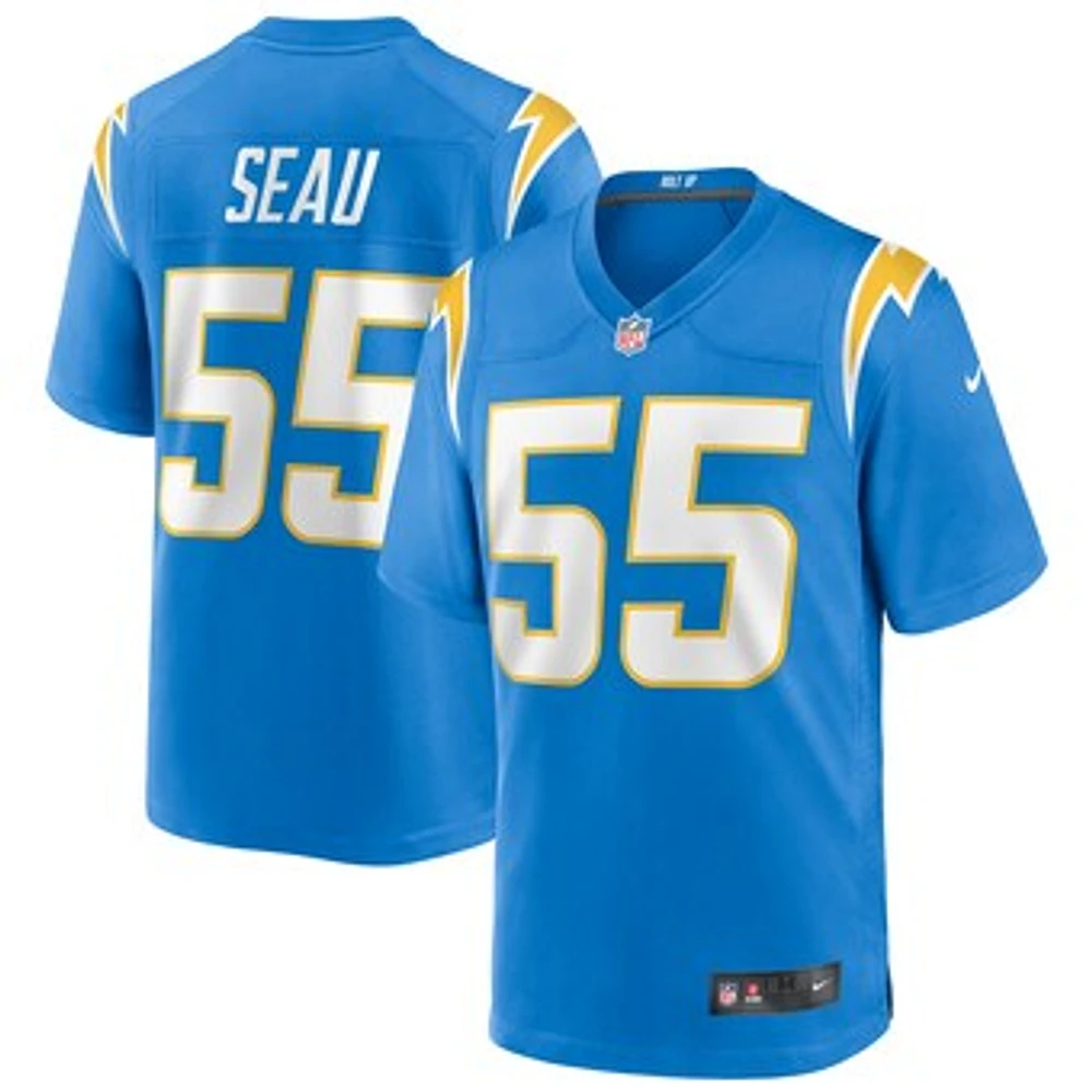 Men's Nike Junior Seau Powder Blue Los Angeles Chargers Game Retired Player Jersey