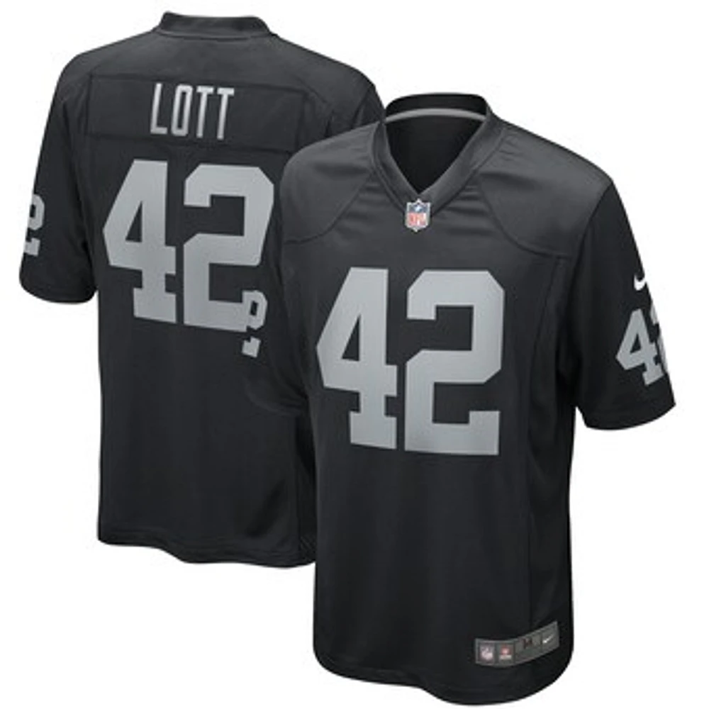 Men's Nike Ronnie Lott Black Las Vegas Raiders Game Retired Player Jersey