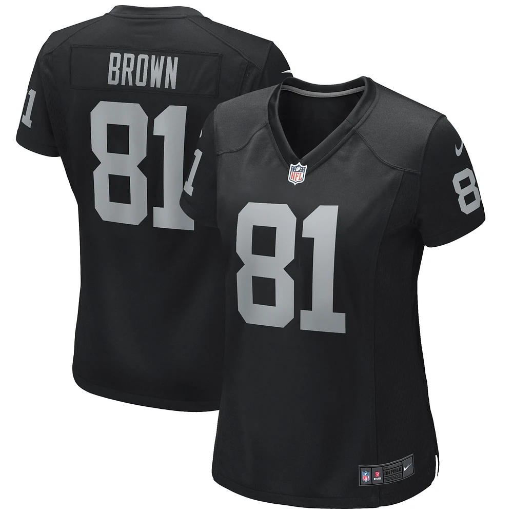 Women's Nike Tim Brown Black Las Vegas Raiders Game Retired Player Jersey