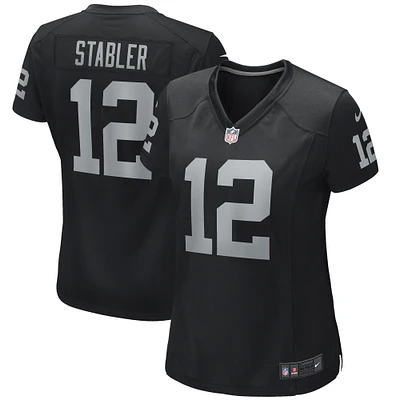 Women's Nike Ken Stabler Black Las Vegas Raiders Game Retired Player Jersey