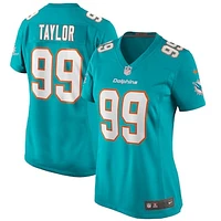 Women's Nike Jason Taylor Aqua Miami Dolphins Game Retired Player Jersey