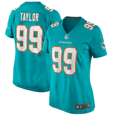 Women's Nike Jason Taylor Aqua Miami Dolphins Game Retired Player Jersey