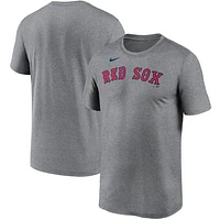 Men's Nike Gray Boston Red Sox Wordmark Legend Performance T-Shirt