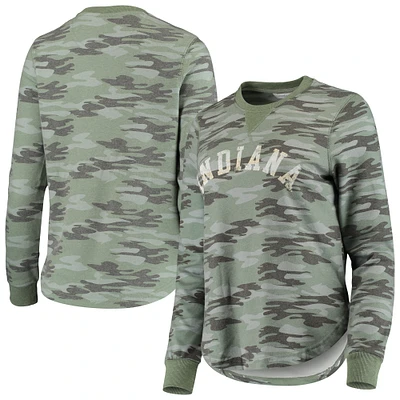 Women's Camo Indiana Hoosiers Comfy Pullover Sweatshirt