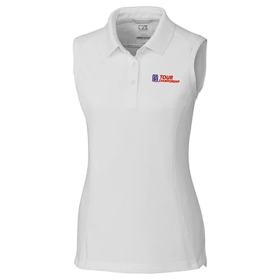 Women's Cutter & Buck White TOUR Championship Advantage Sleeveless Polo