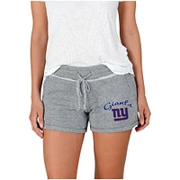 Women's Concepts Sport Gray New York Giants Mainstream Terry Shorts