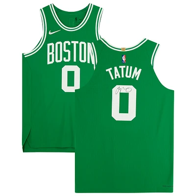 Jayson Tatum Boston Celtics Autographed Green Nike Authentic Jersey