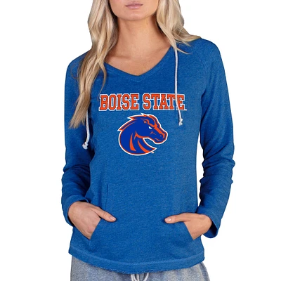 Women's Concepts Sport Royal Boise State Broncos Mainstream Lightweight Terry Pullover Hoodie