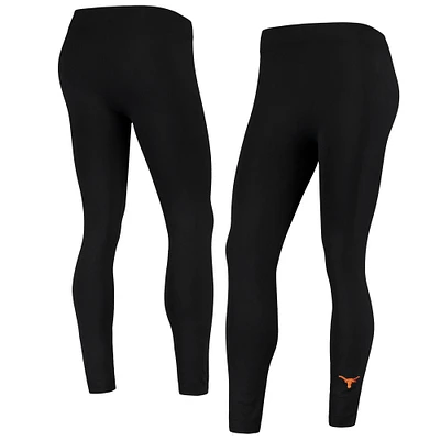 Women's ZooZatz Black Texas Longhorns Fleece Leggings