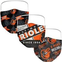 Adult Fanatics Baltimore Orioles Throwback Face Covering 3-Pack