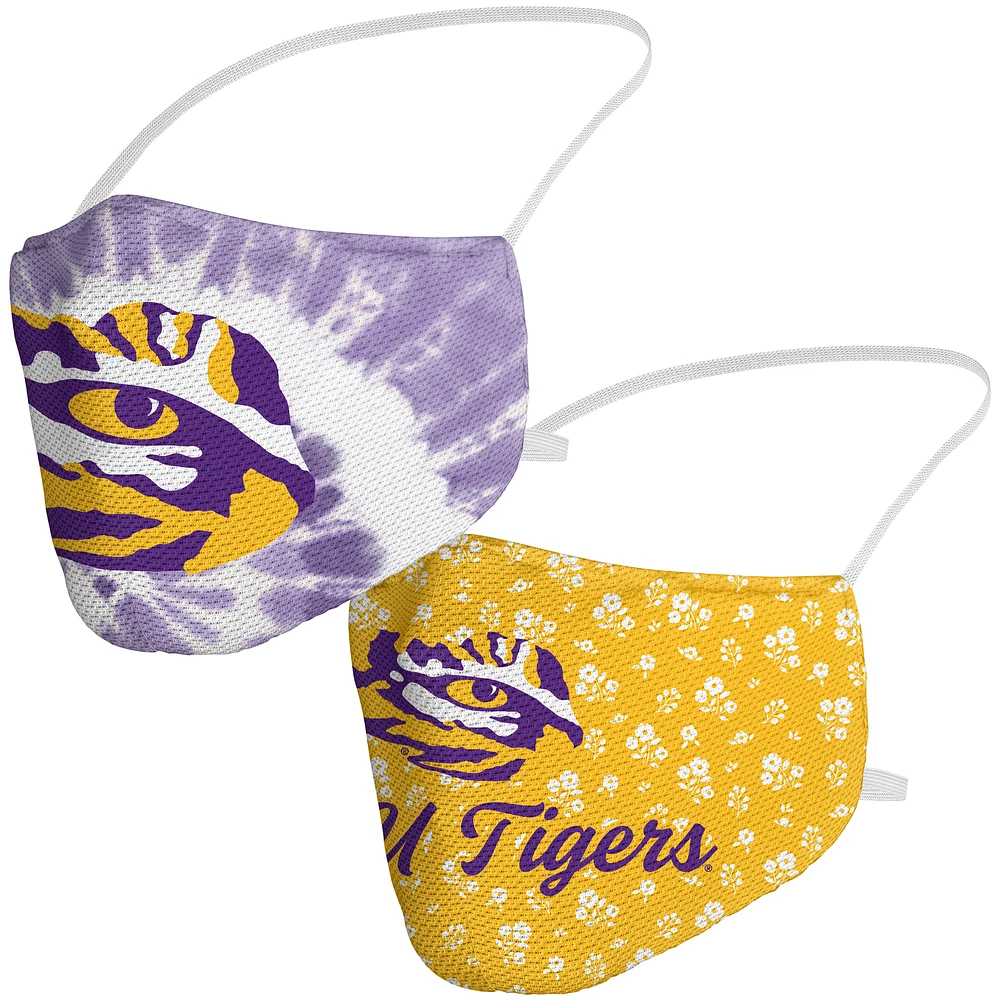 Adult Fanatics LSU Tigers Duo Face Covering 2-Pack