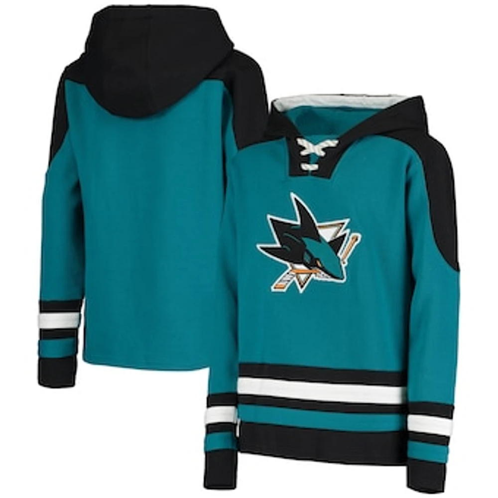 Youth Teal San Jose Sharks Ageless Must-Have Lace-Up Pullover Hoodie