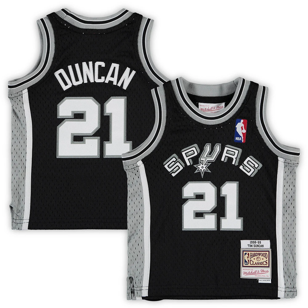 Infant Mitchell & Ness Tim Duncan Black San Antonio Spurs 1998/99 Retired Player Jersey