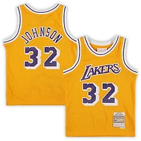 Preschool Mitchell & Ness Magic Johnson Gold 1984-1985 Los Angeles Lakers Hardwood Classics Throwback Team Jersey