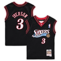 Preschool Mitchell & Ness Allen Iverson Black Philadelphia 76ers 2000-2001 Hardwood Classics Throwback Team Jersey