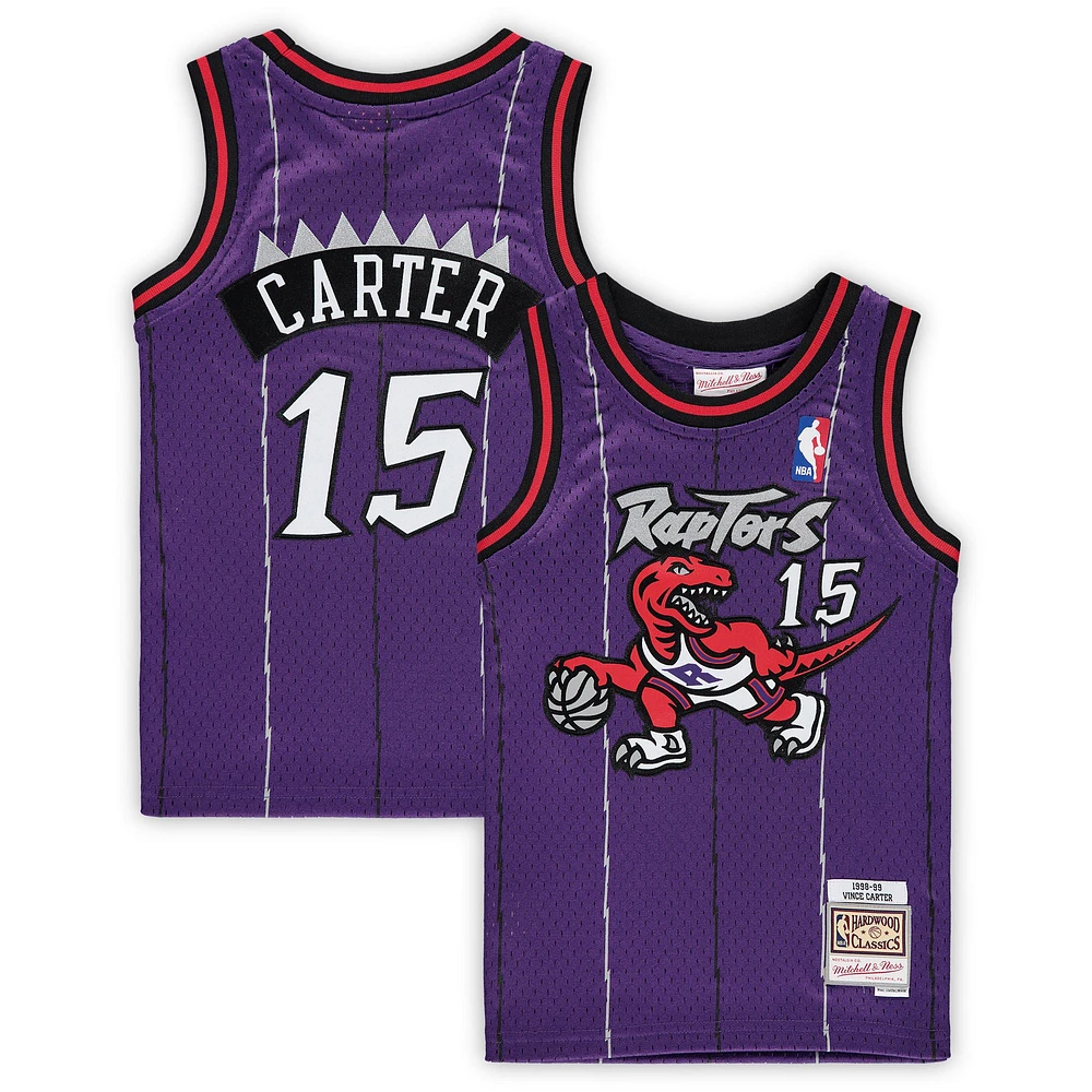 Preschool Mitchell & Ness Vince Carter Purple Toronto Raptors 1998-1999 Hardwood Classics Throwback Team Jersey