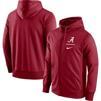 Men's Nike Crimson Alabama Crimson Tide Logo Stack Performance Full-Zip Hoodie