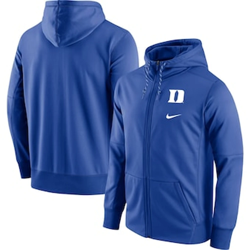 Men's Nike Royal Duke Blue Devils Logo Stack Performance Full-Zip Hoodie