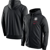 Men's Nike Black Georgia Bulldogs Secondary Logo Stack Performance Full-Zip Hoodie