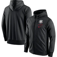 Men's Nike Black Georgia Bulldogs Secondary Logo Stack Performance Full-Zip Hoodie