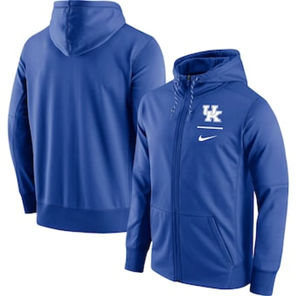 Men's Nike Royal Kentucky Wildcats Logo Stack Performance Full-Zip Hoodie