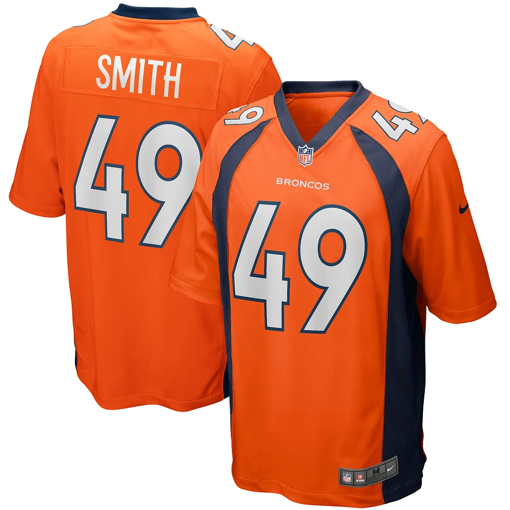 Men's Nike Dennis Smith Orange Denver Broncos Game Retired Player Jersey