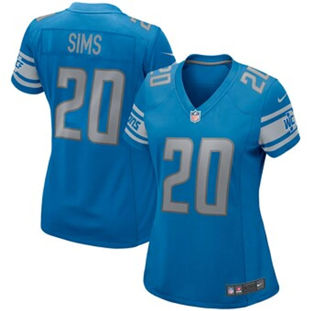 Women's Nike Billy Sims Blue Detroit Lions Game Retired Player Jersey