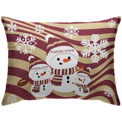 Florida State Seminoles 20'' x 26'' Holiday Snowman Bed Pillow